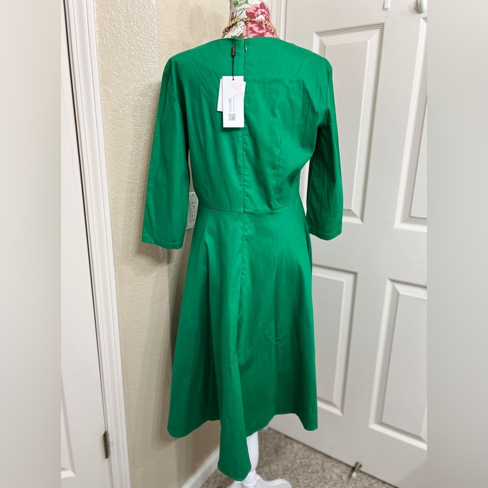 Acevog Green Dress size L - Picture 3 of 6